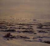 Ice Mist Seward Peninsula Alaska Oil Painting by Alaskan Artist David Rosenthal